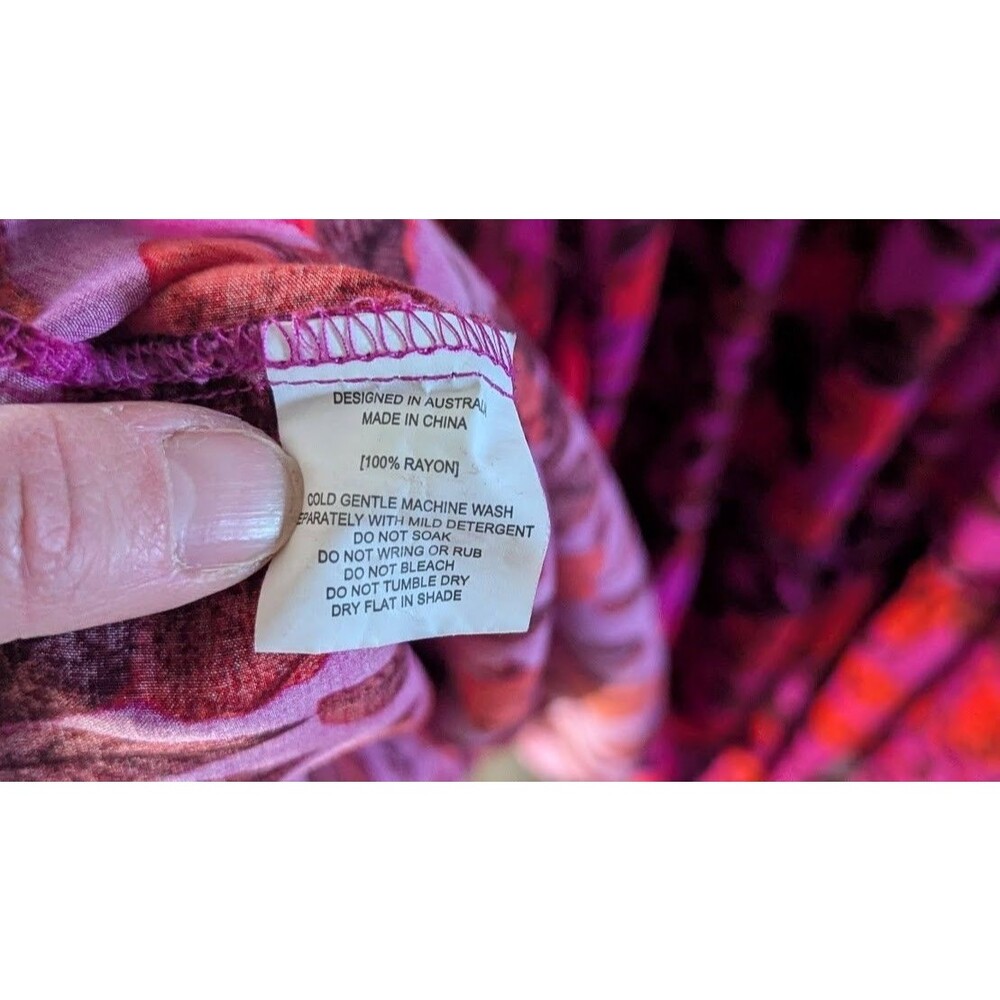 Abel the Label Strapless Floral Maxi Dress in Fuchsia and Red - Picture 5 of 5